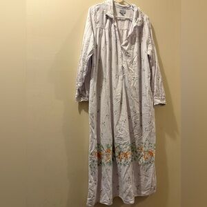 Lanz of Salzburg Long Sleeve flannel 100% cotton Nightgown- large